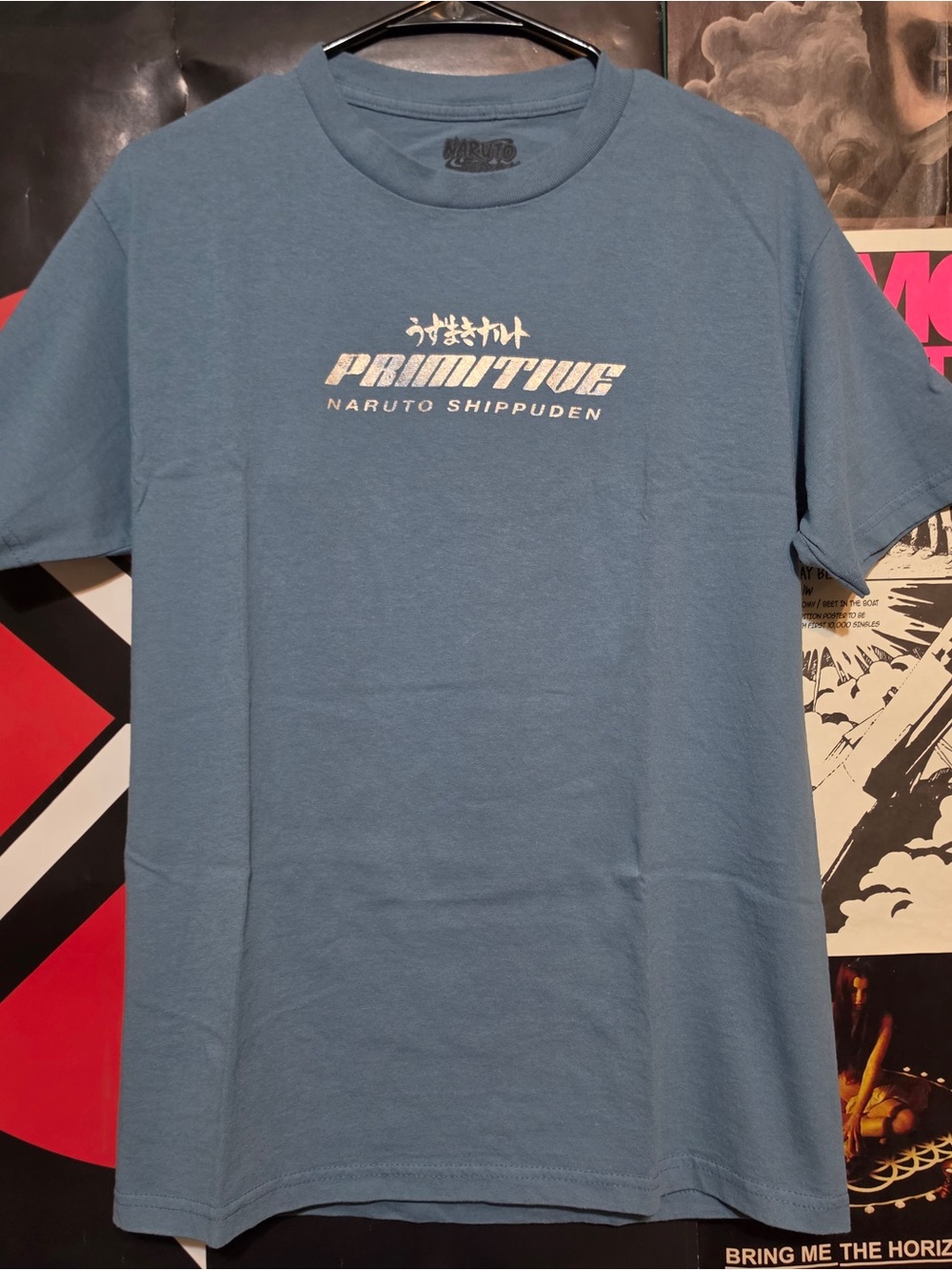 Cyber skate style primitive x Naruto collab shirt